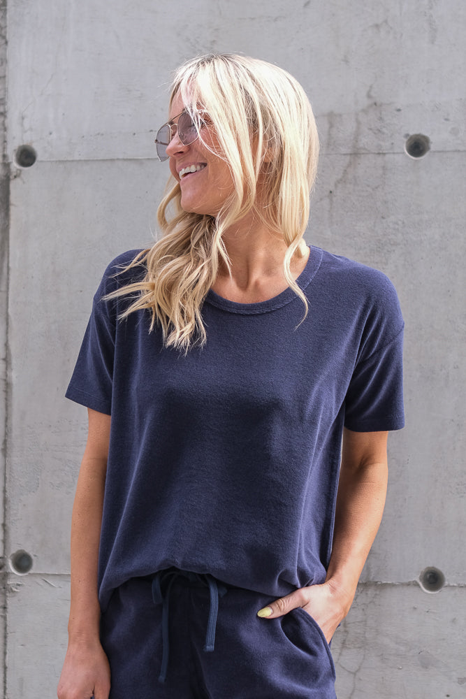 Monet Terry Shirt Dark Navy