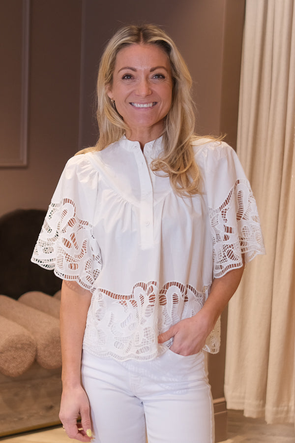 Linda Blouse Blanc Casse
