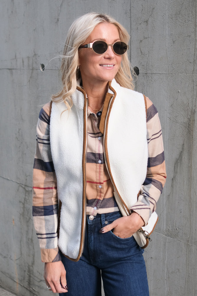 Burford Fleece Gilet Cream