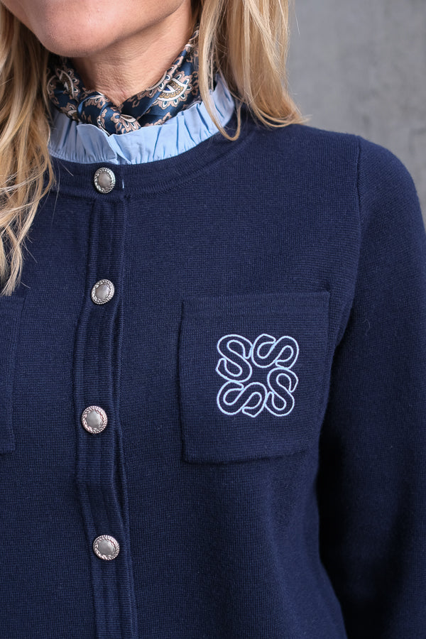 Geola Cardigan Bleu Nuit