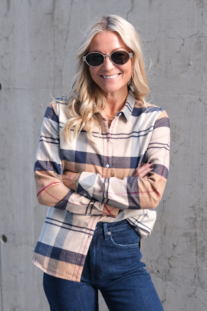 Anna Shirt Hessian Tartan