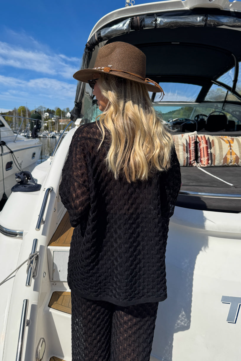 Moa Oversized Knitted Shirt Black
