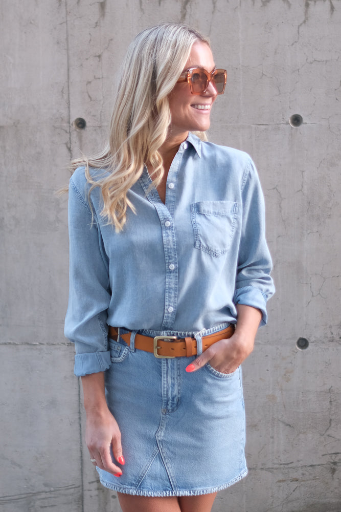 Ingrid Shirt Medium Vintage Cloud Wash