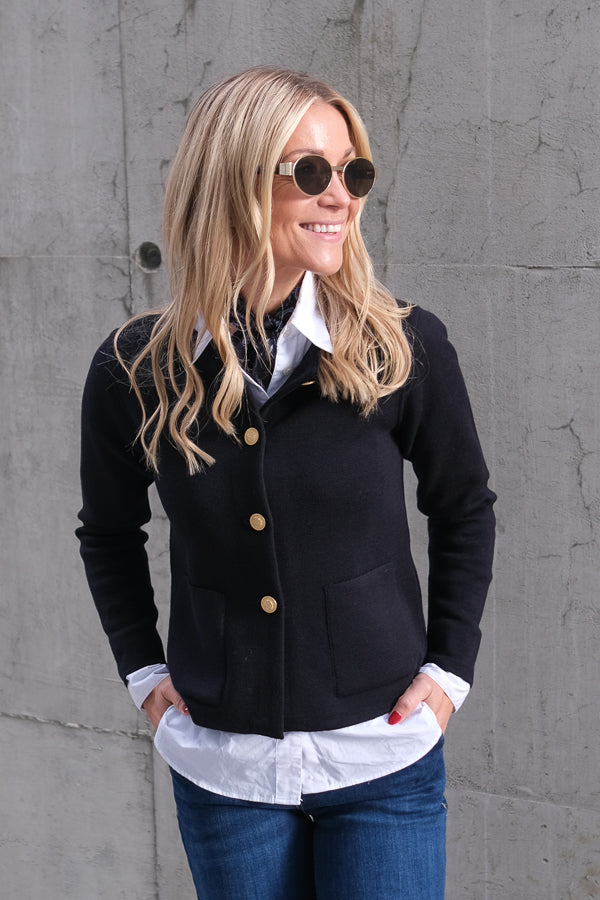 Stina Knitted Cardigan Navy