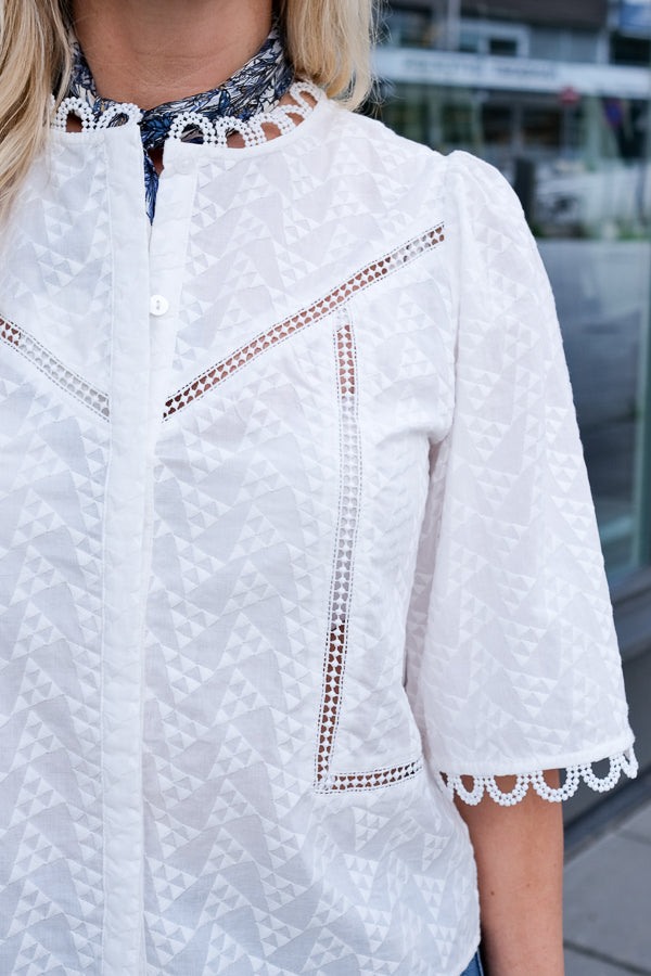 Leyla Blouse Blanc Casse
