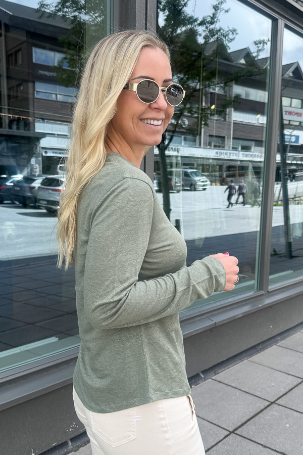 Jacqueline Linen Longsleeve Green