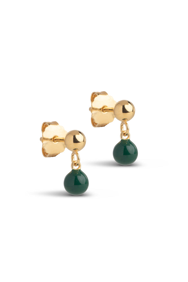 Studs Mina Petrol Green Gold