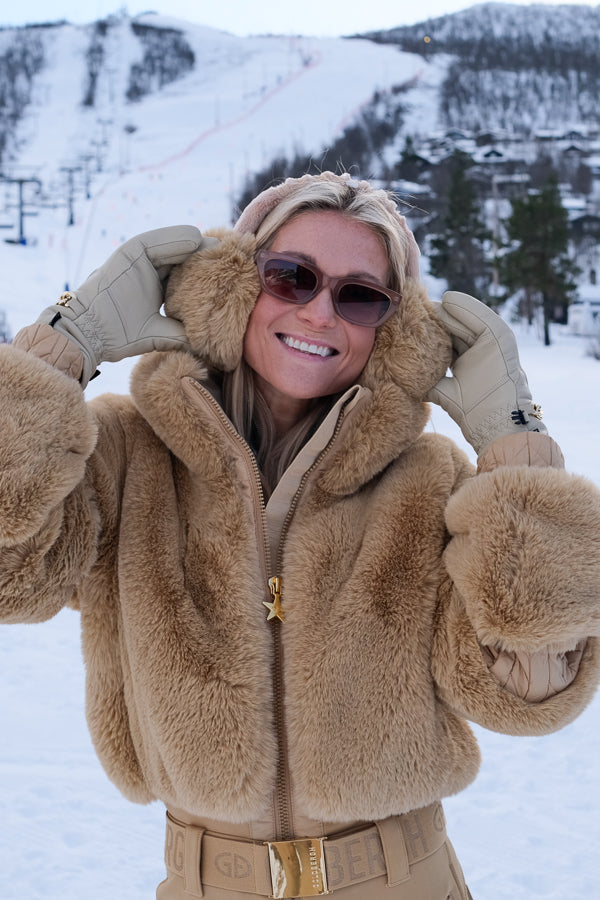 Fluffy Ear Warmers Caramello