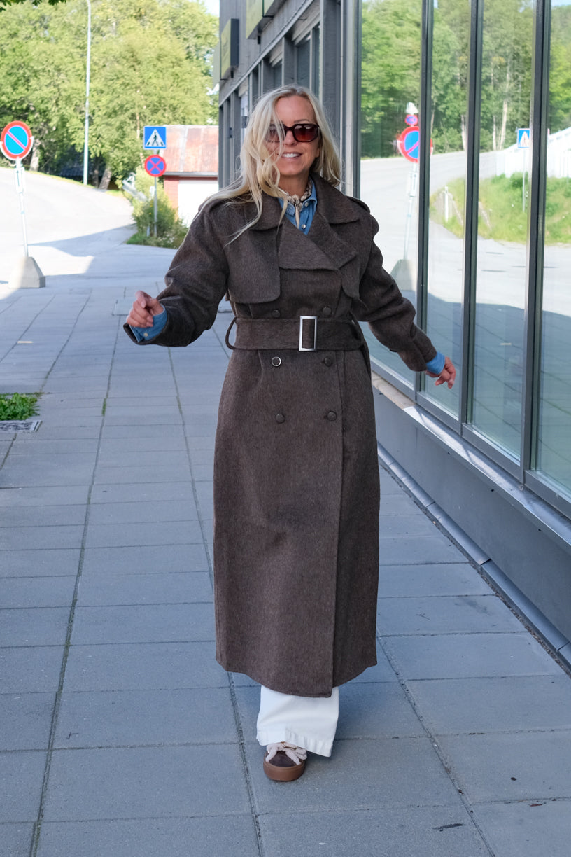 Yua Coat Dark Brown