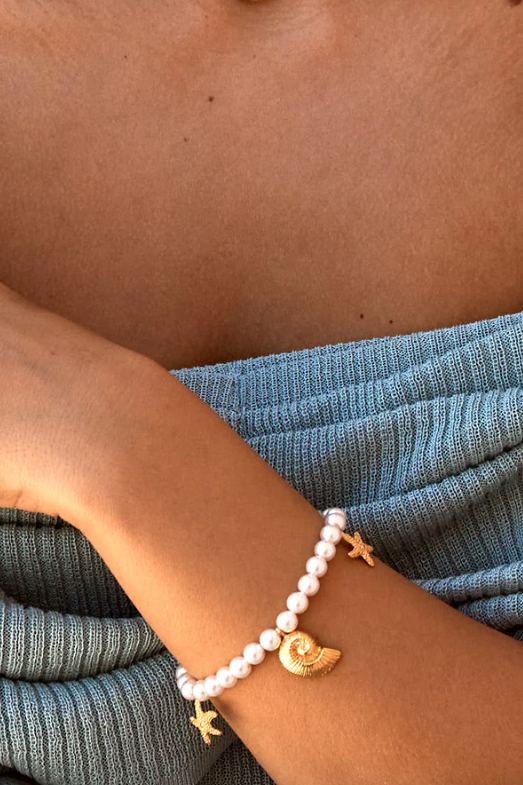 Ismara Bracelet Gold Pearl