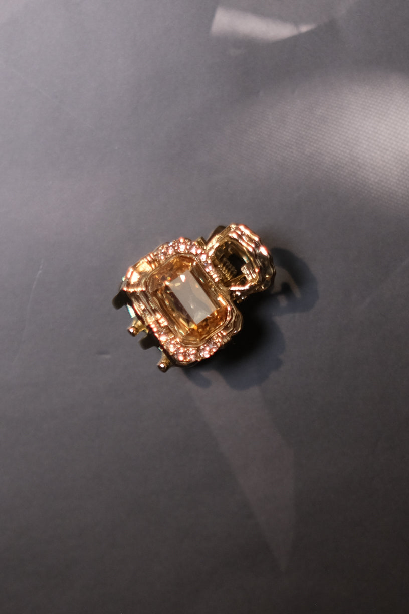 Hårklype Seraphina Crystal Firkant Stor Peach