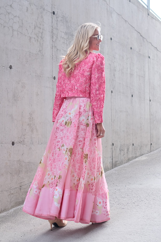 Organza Maxi Skirt Cherry Blossom