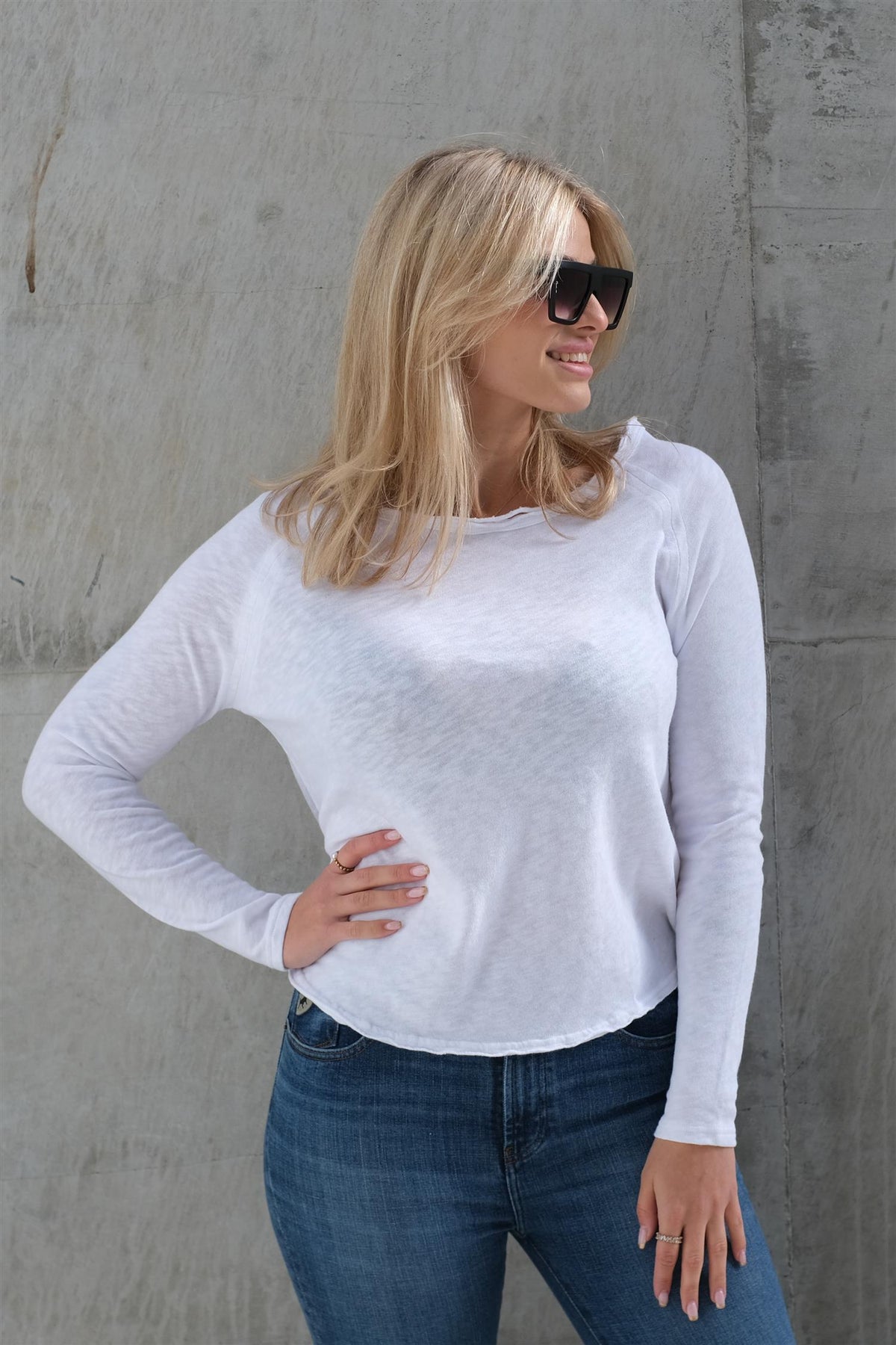 Sonoma Longsleeve O-Neck Blanc