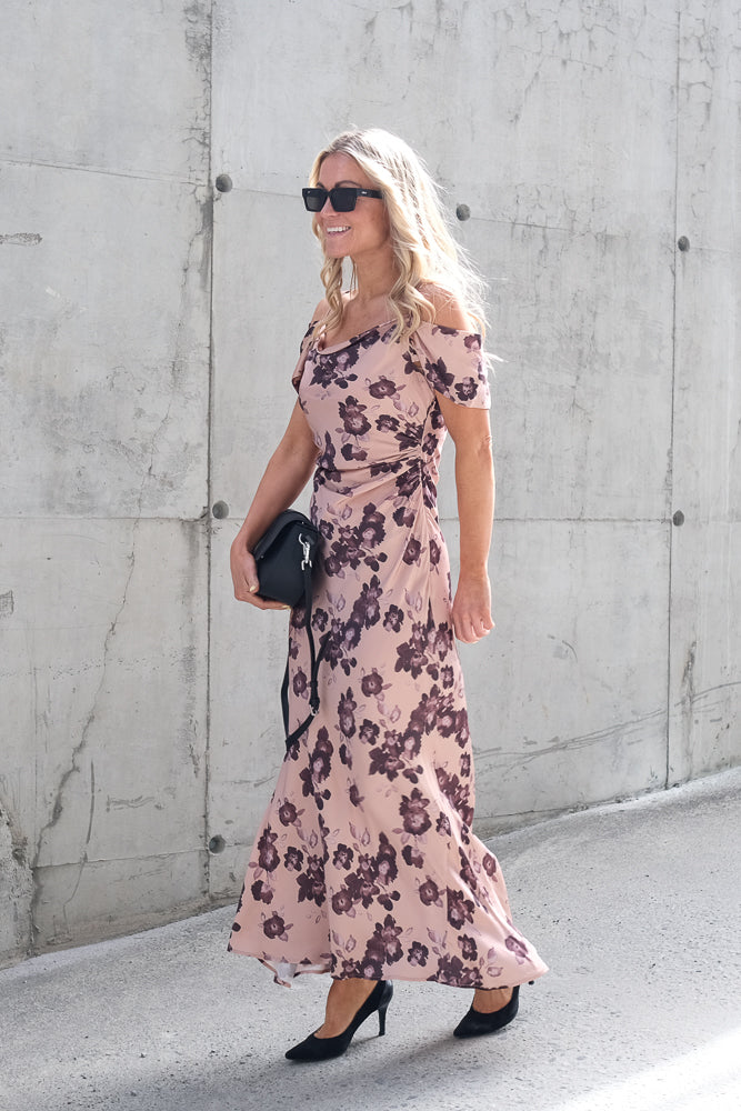 Lyra Dress Terracotta Floral Print