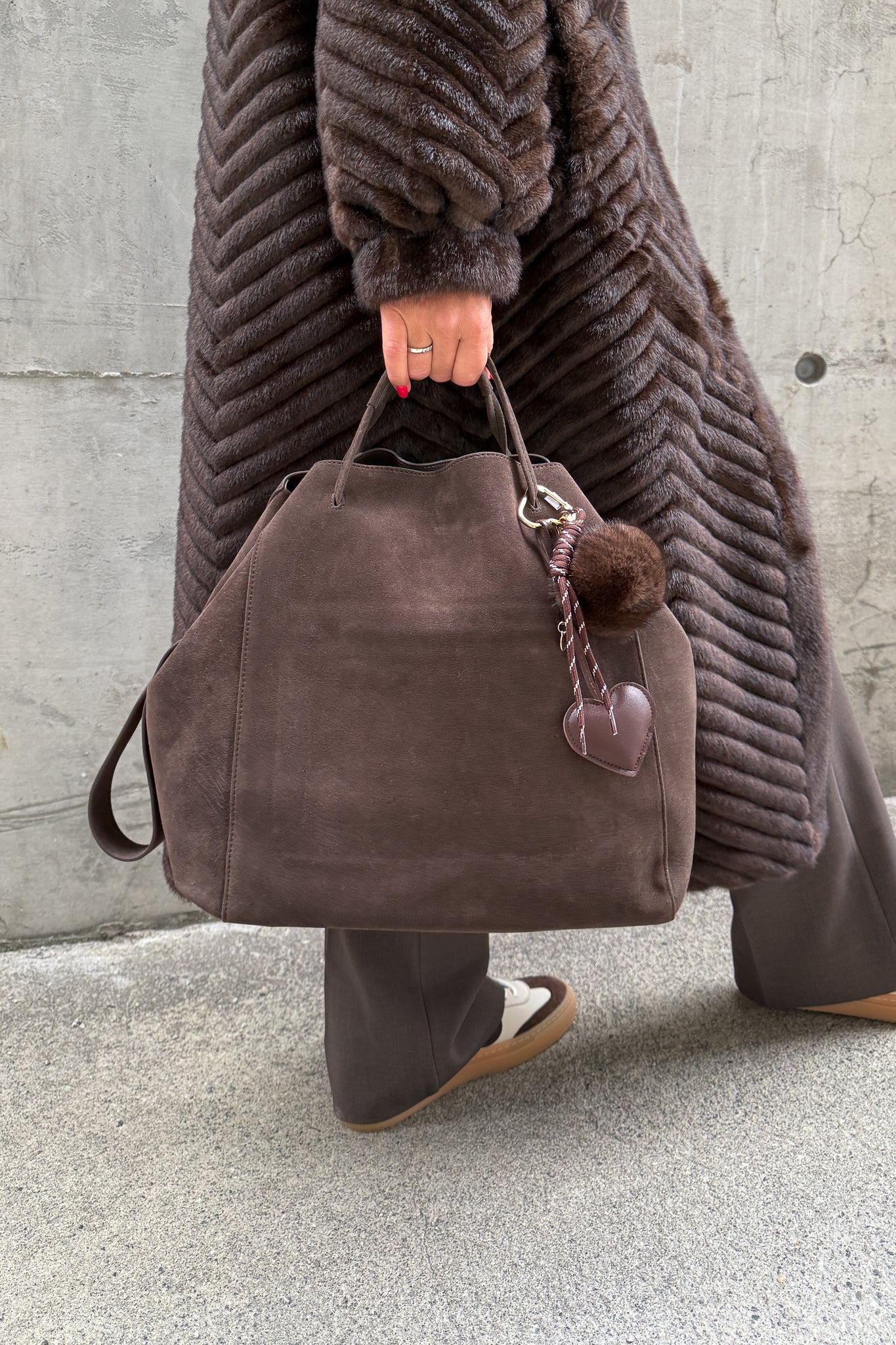 Sac Large Suede Truffle