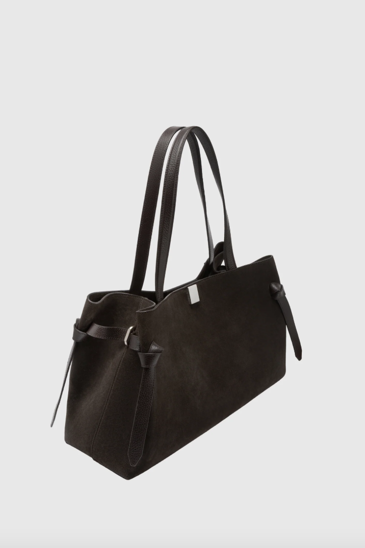 Gyoza Tote Suede Ganache