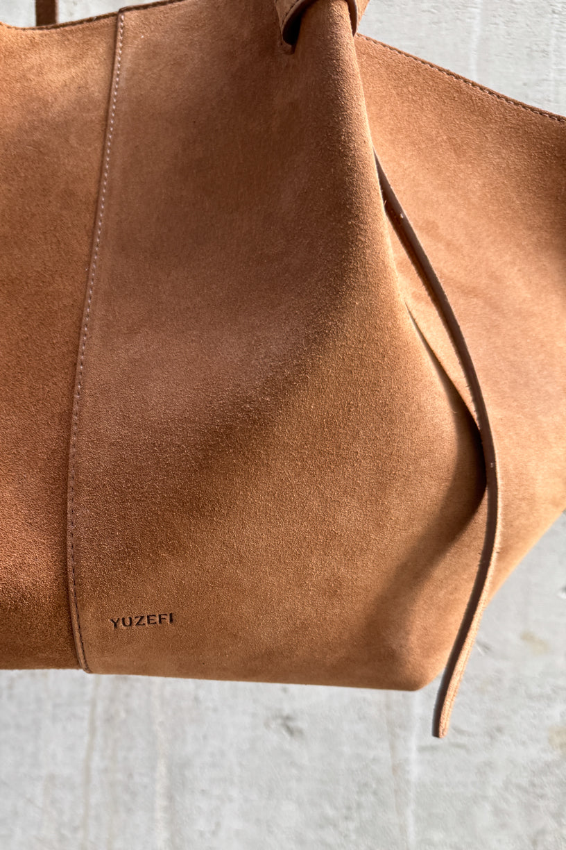 Large Mochi Suede Cognac