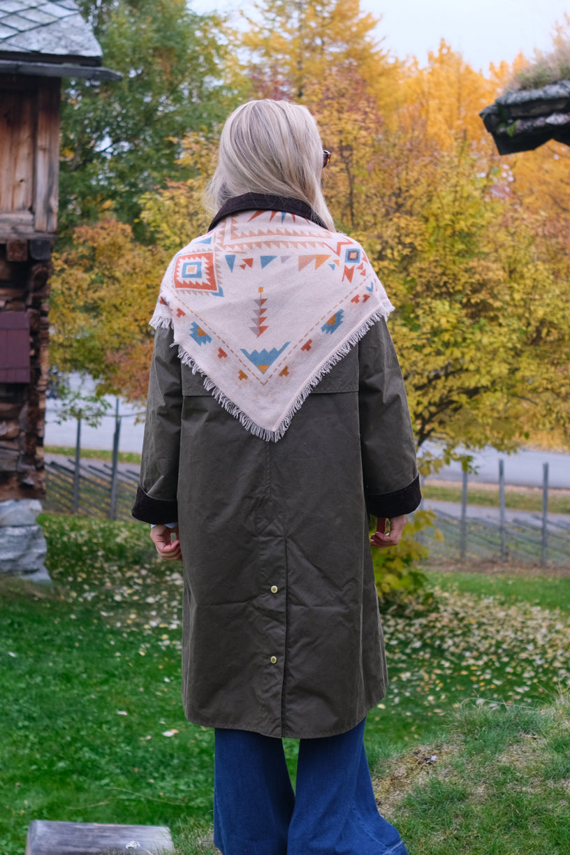 Cashmere Scarf Square Canyon Off White