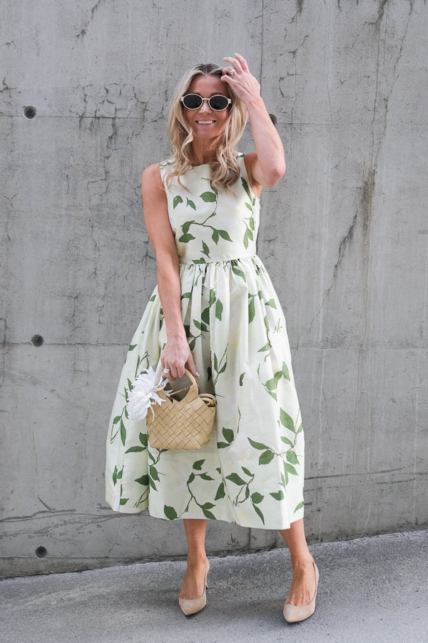 Taffeta Midi Dress Soft Pastel