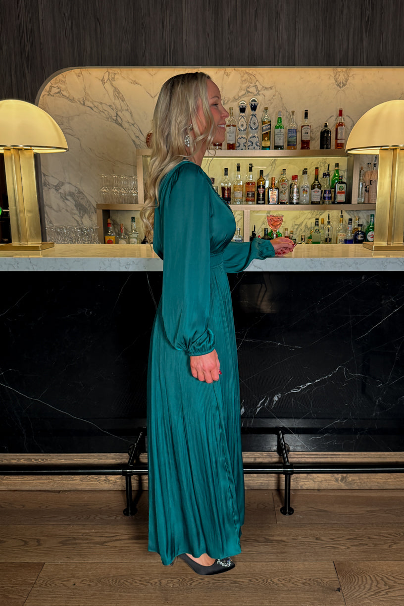 Alisson Solid Dress Green