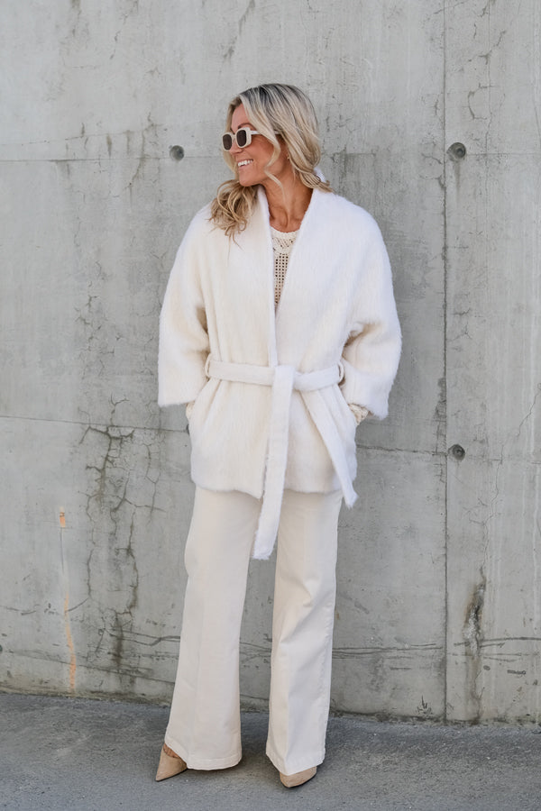 Akiko Wool Mohair Jacket Eggshell