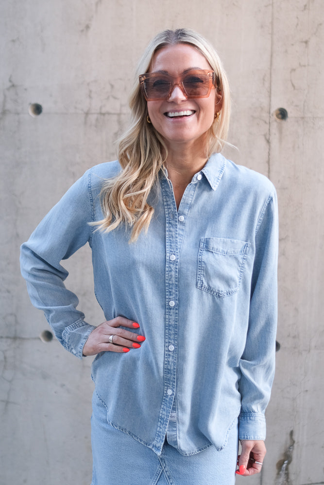 Ingrid Shirt Medium Vintage Cloud Wash