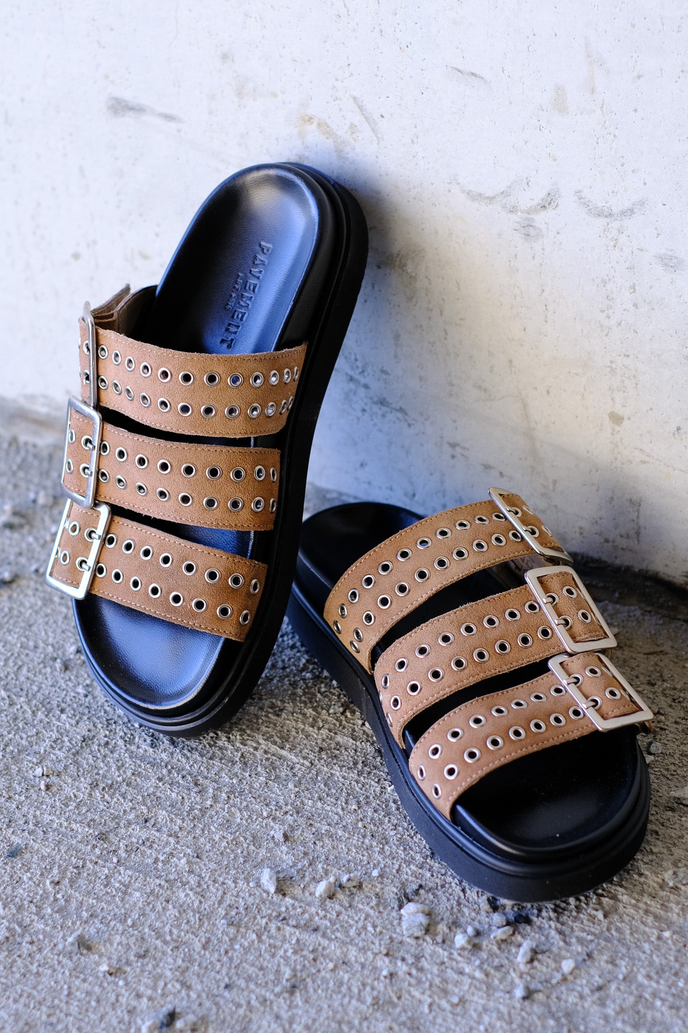 Joan Sandals Taupe Suede