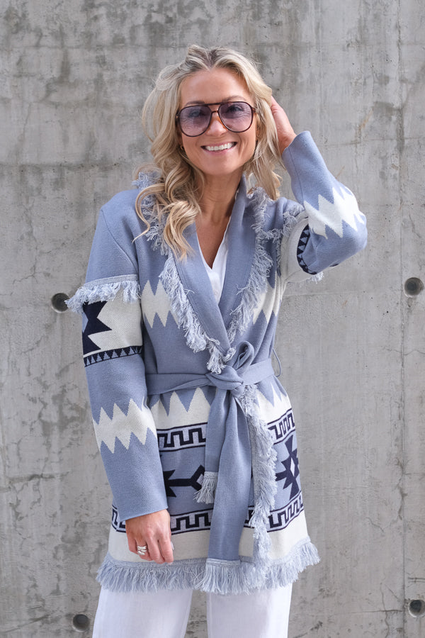Avy Cardigan Blue Mix