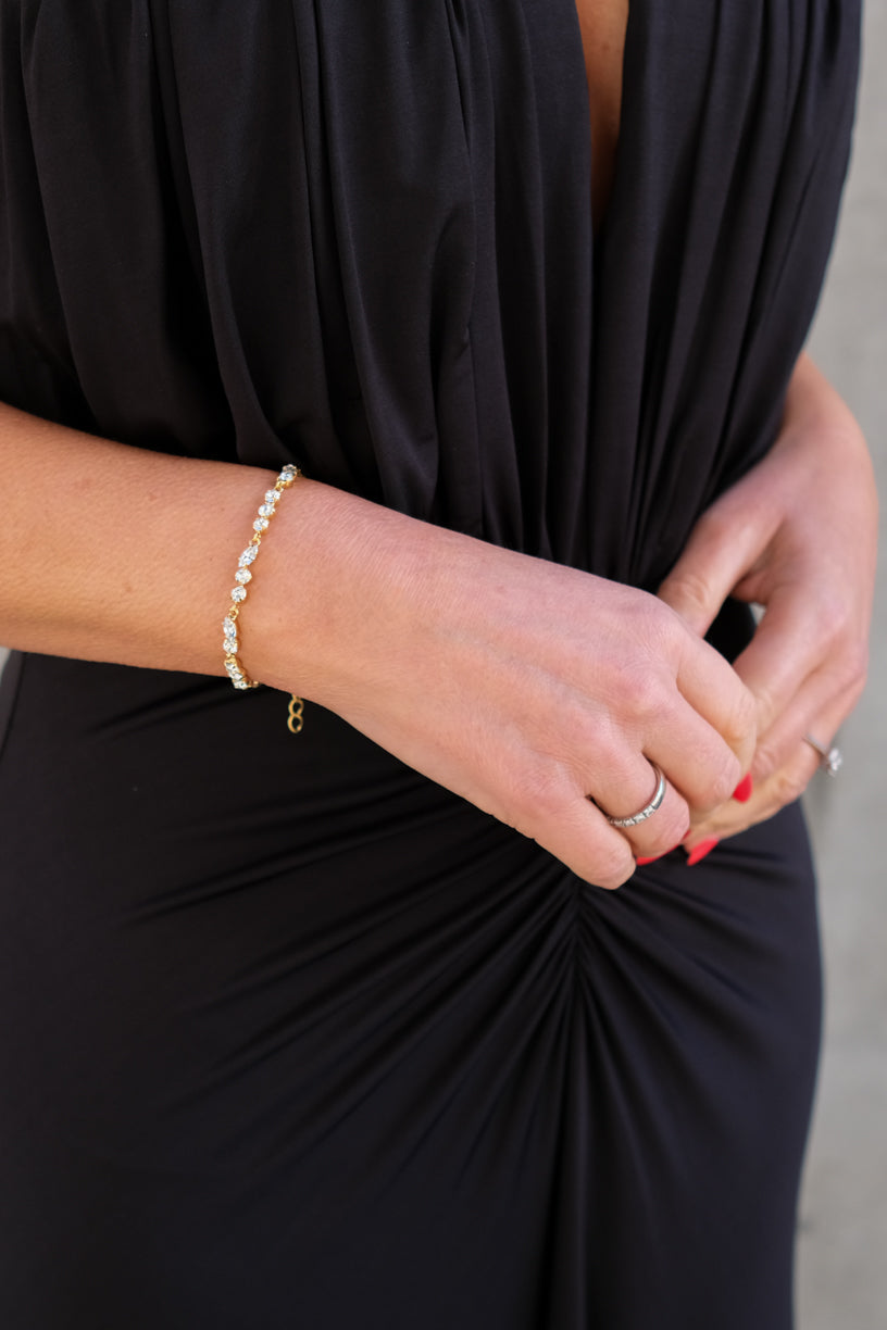 Alelia Bracelet Gold Crystal
