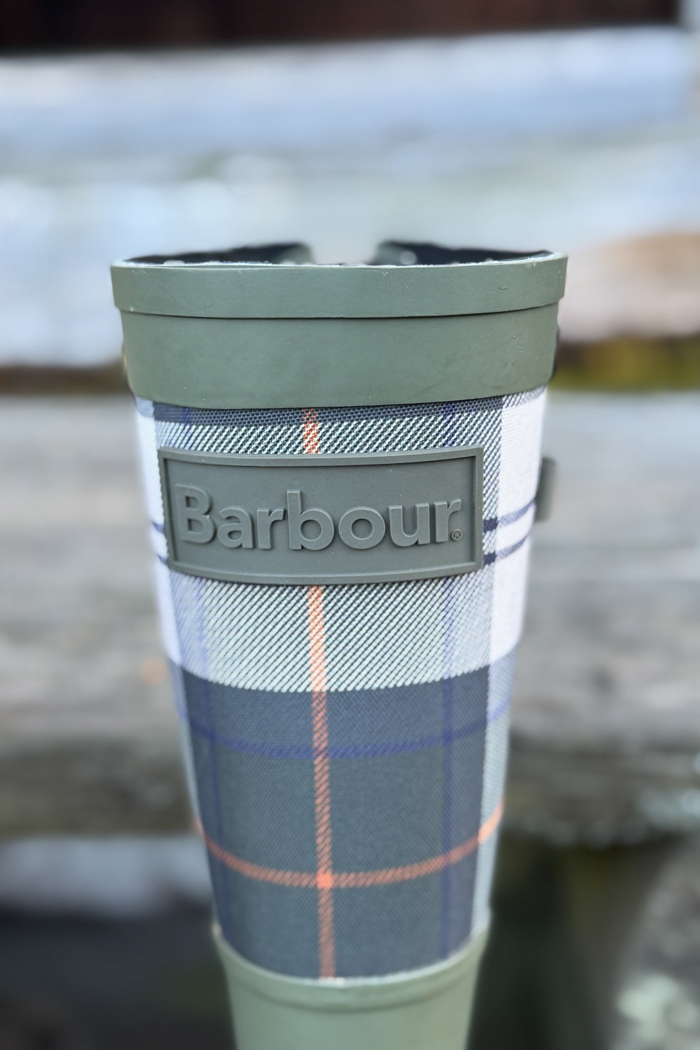 Dena Tall Welly Boots Tartan