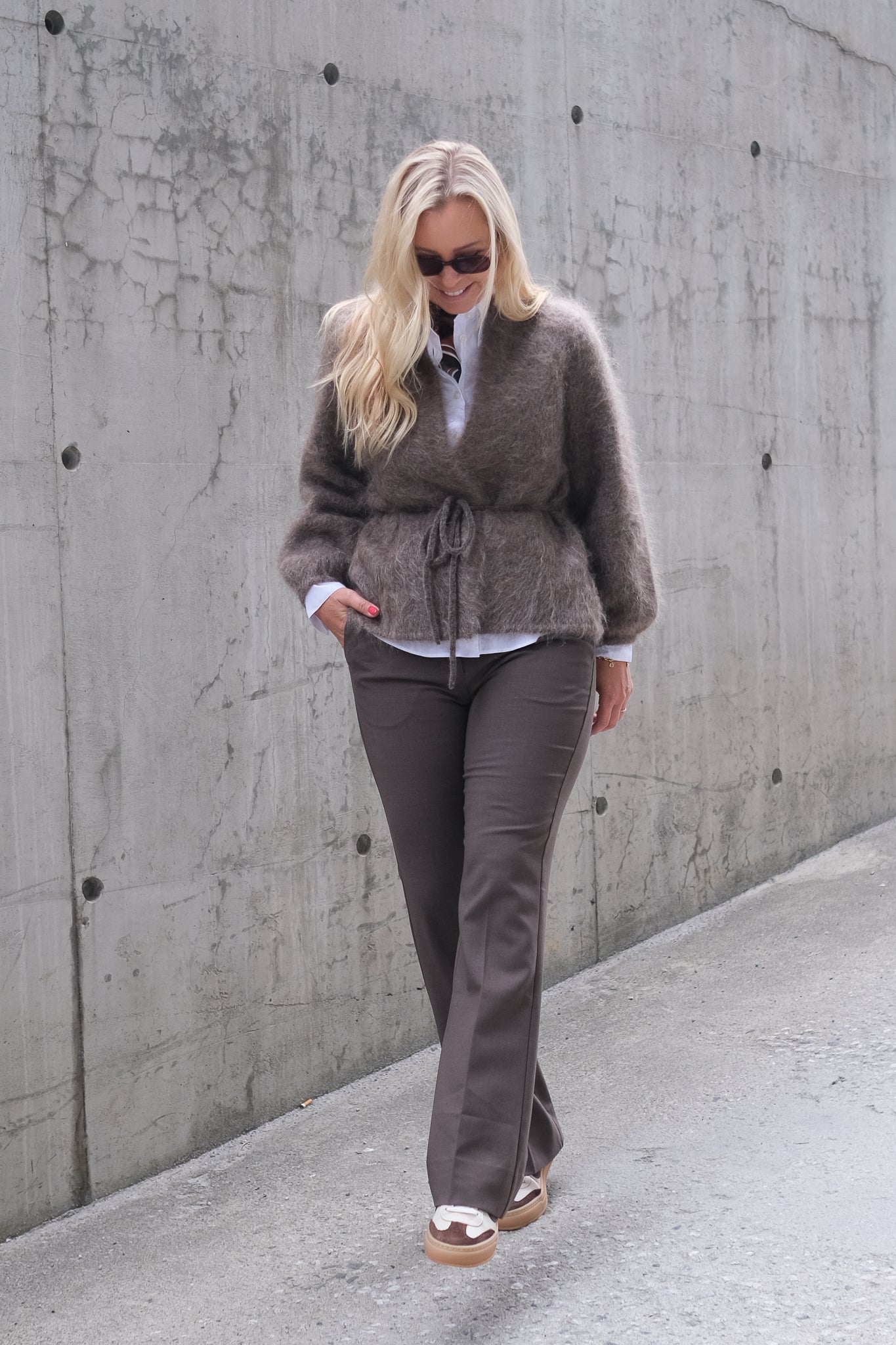 Fredrikke Chunky Cardigan Brown