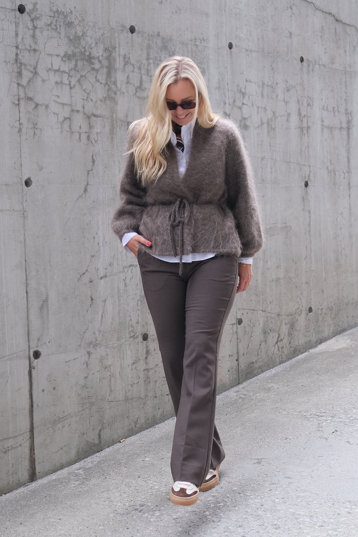 Fredrikke Chunky Cardigan Brown