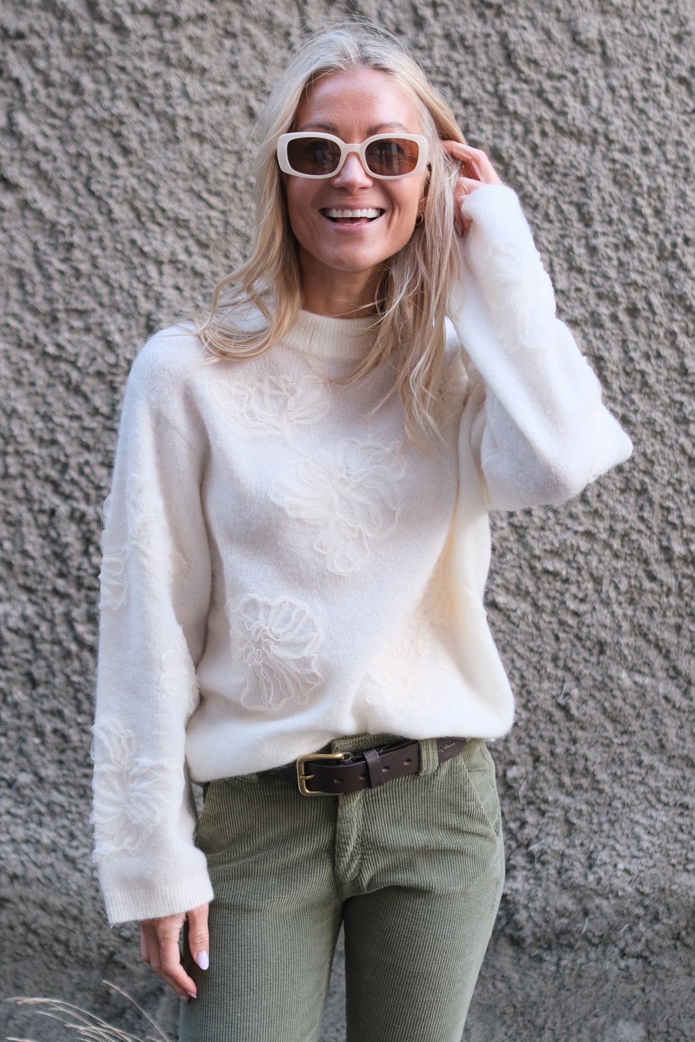 Bellarose Knit O-neck Sweater Tofu