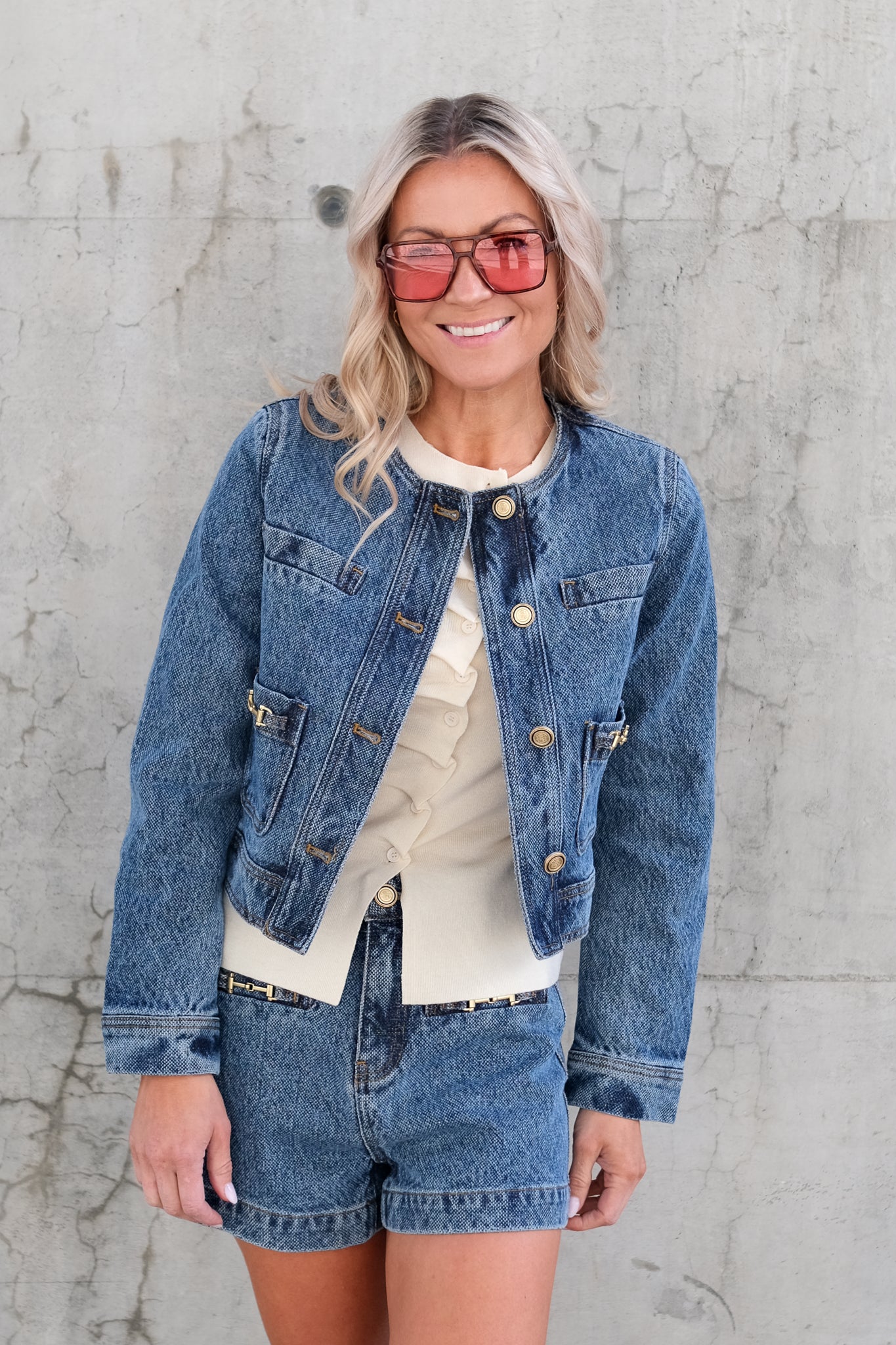 Gamira Cardigan Blanc Casse