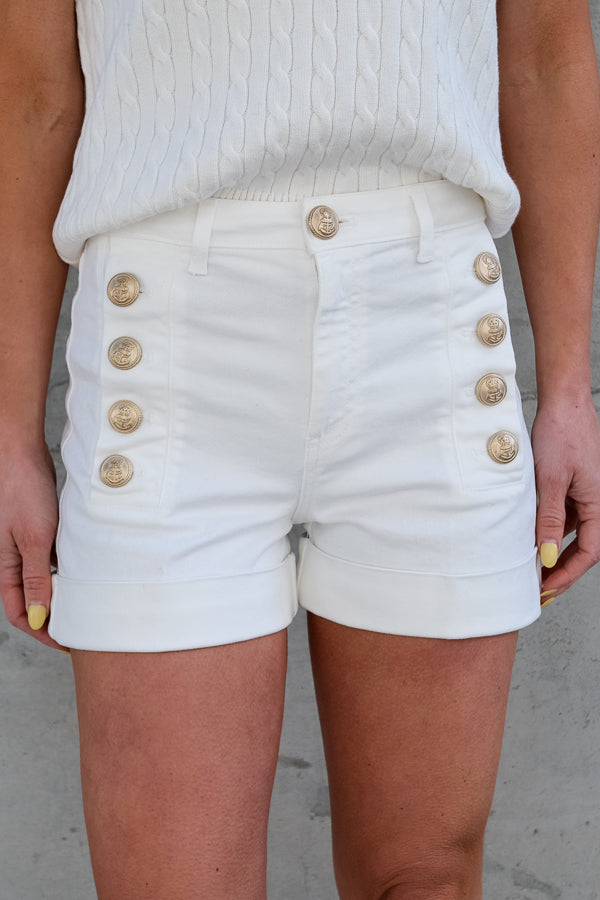 Georgie Shorts White