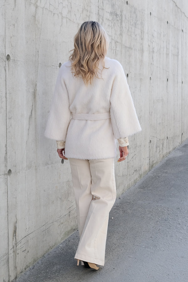 Akiko Wool Mohair Jacket Eggshell