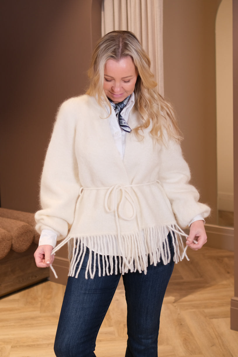 Fidele Chunky Cardigan Bright White