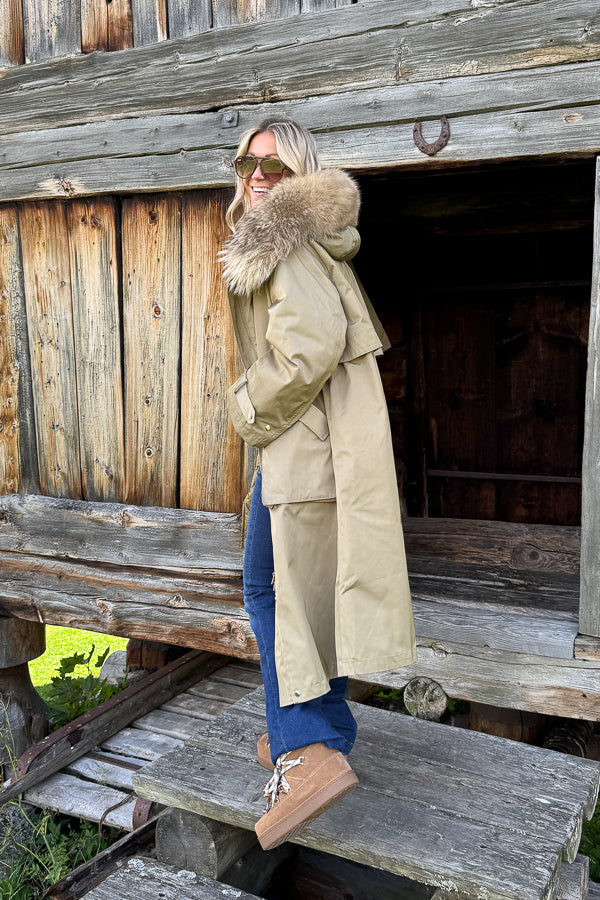 Padded Maxi Parkas Green