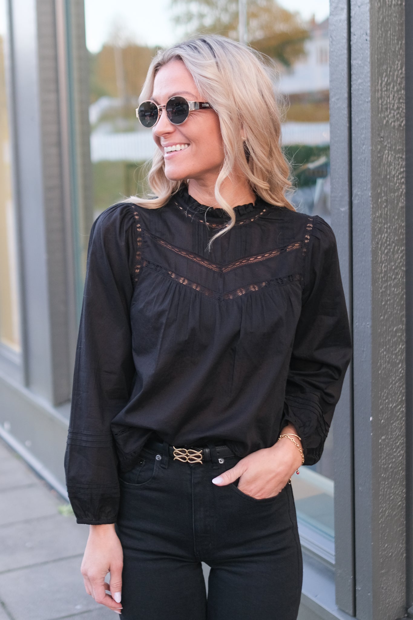 Reyna Blouse Black