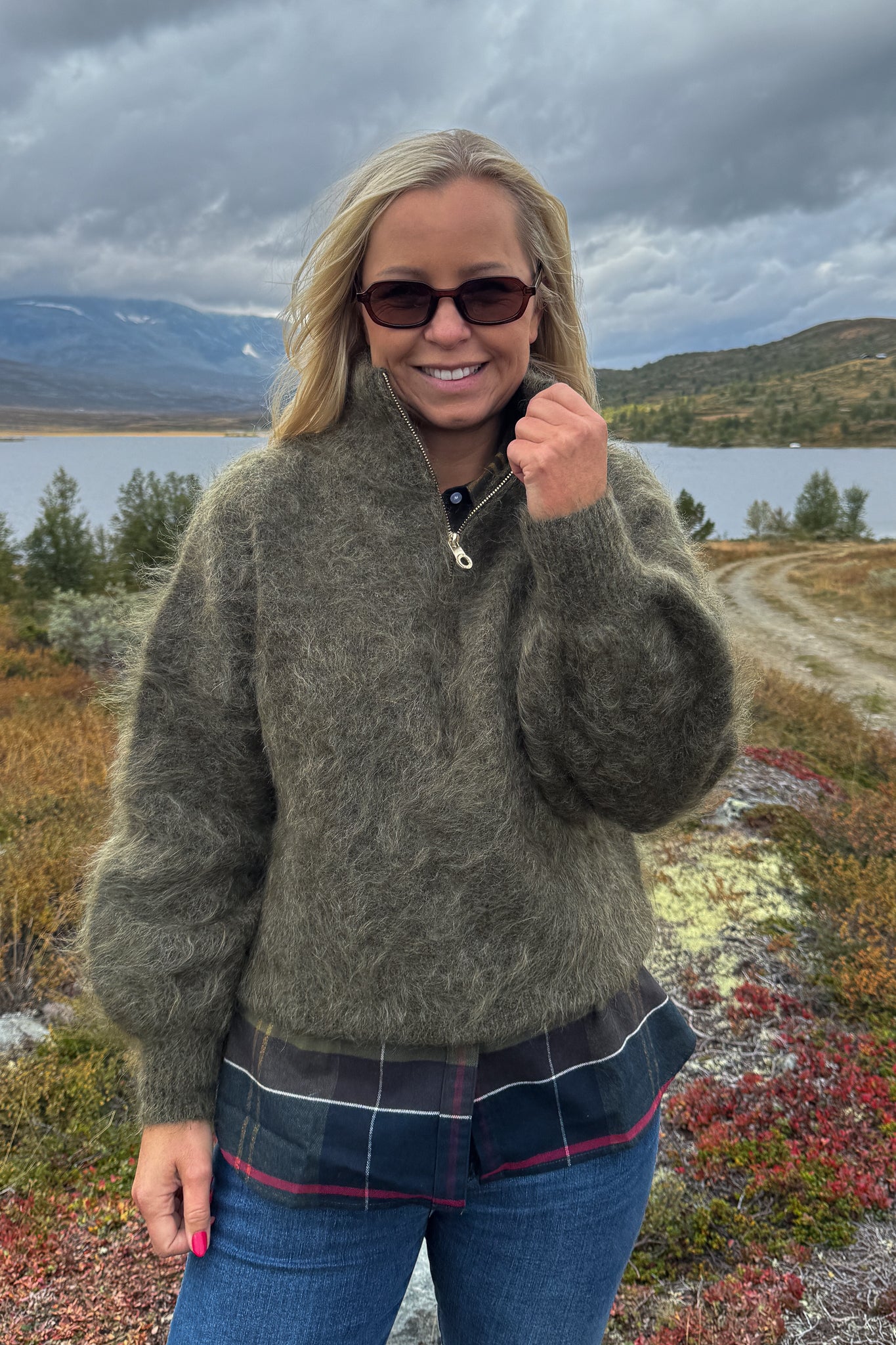 Li Chunky Sweater Moss Green