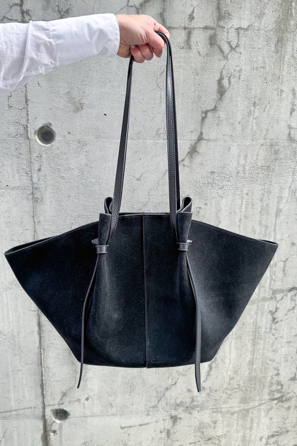 Large Mochi Black Suede