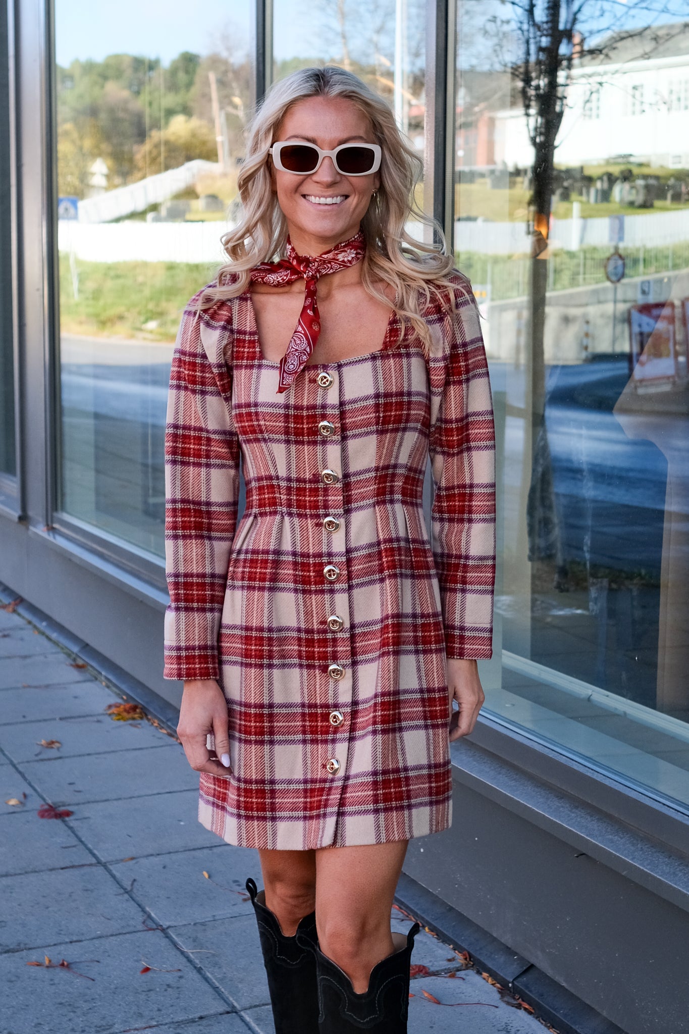 Tailored Mini Dress Checks