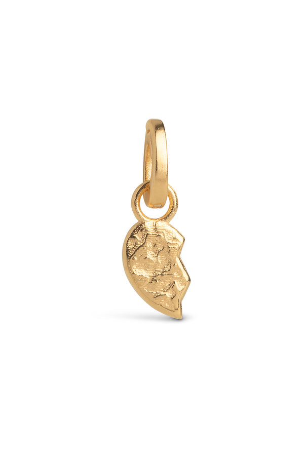Twin Heart Left Charm Gold