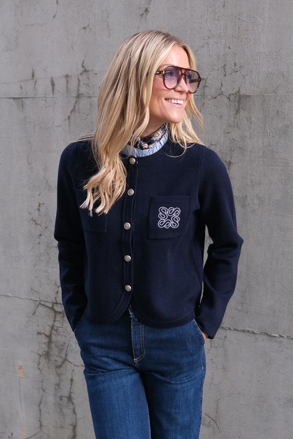 Geola Cardigan Bleu Nuit