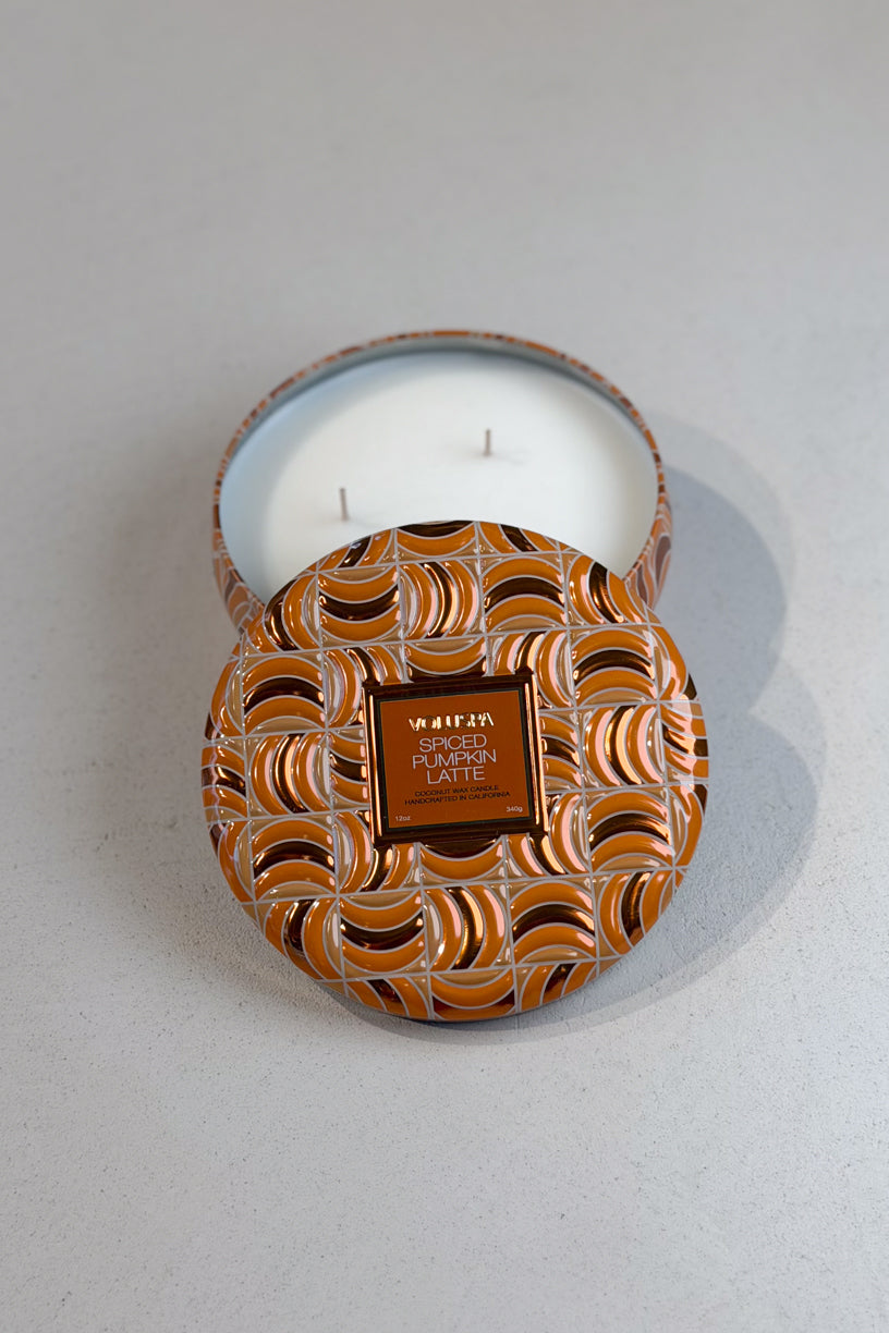 3 Wick Candle 40tim Spiced Pumpkin Latte