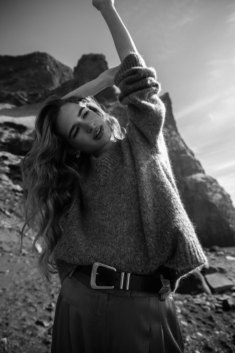 Lou Knit Sweater Dark Taupe