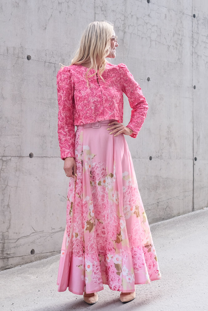 Organza Maxi Skirt Cherry Blossom