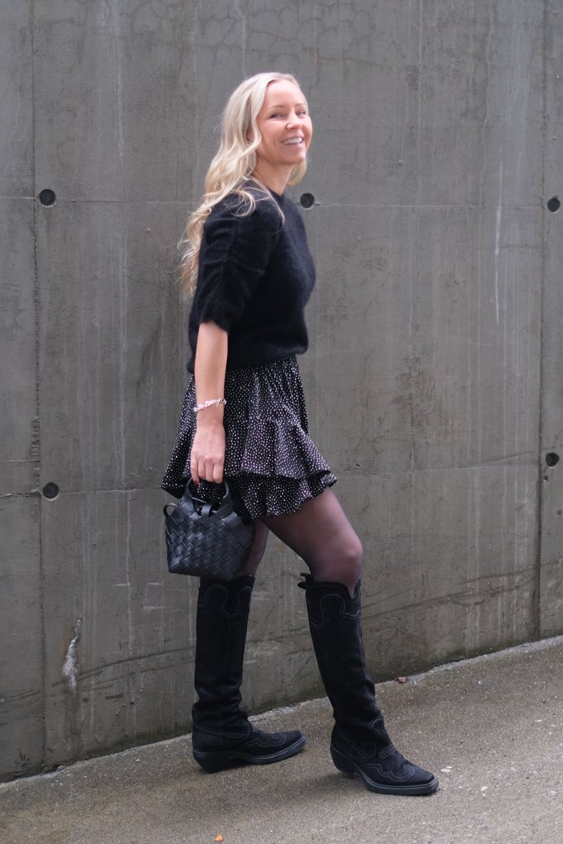 Fluffy Tee Knit Black