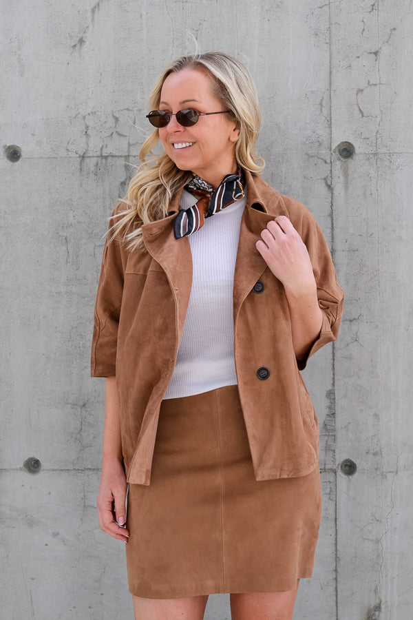Clara Jacket Goat Suede Mousse