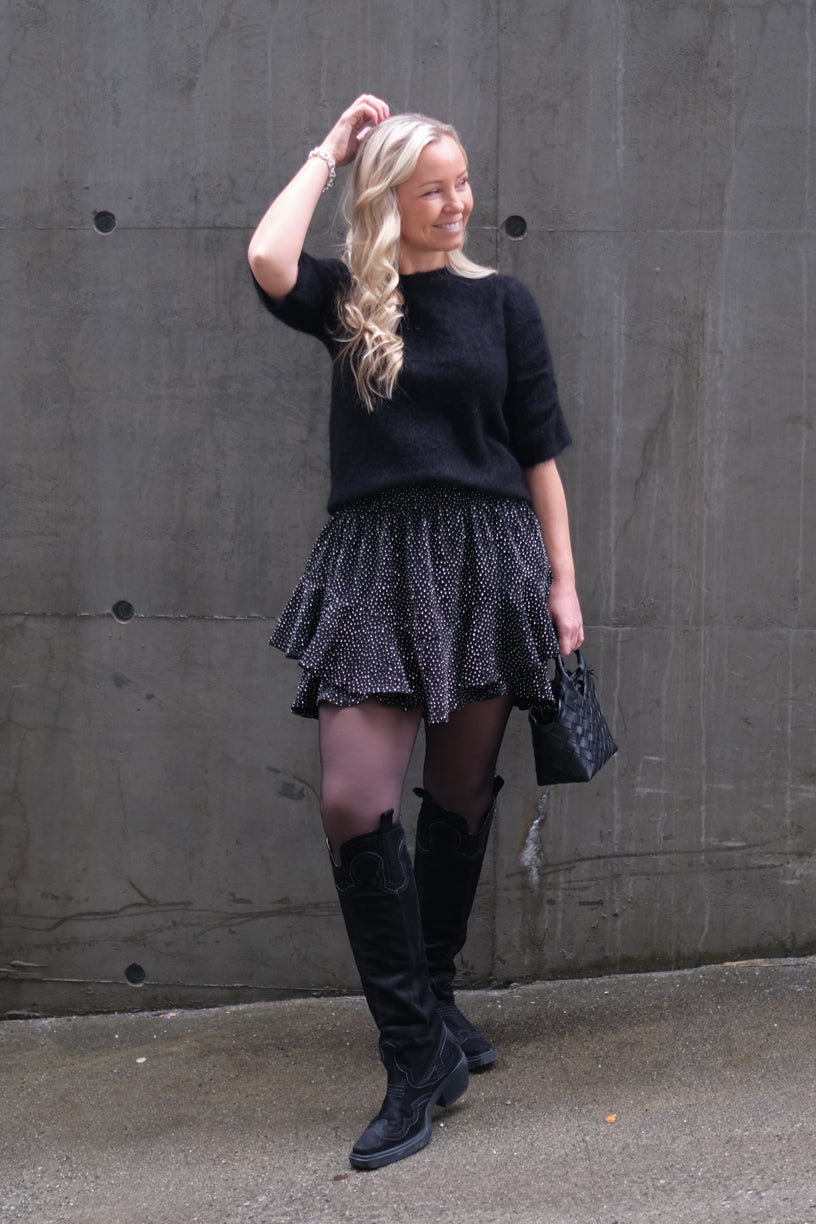 Stardust Skirt Shorts Black & Silver